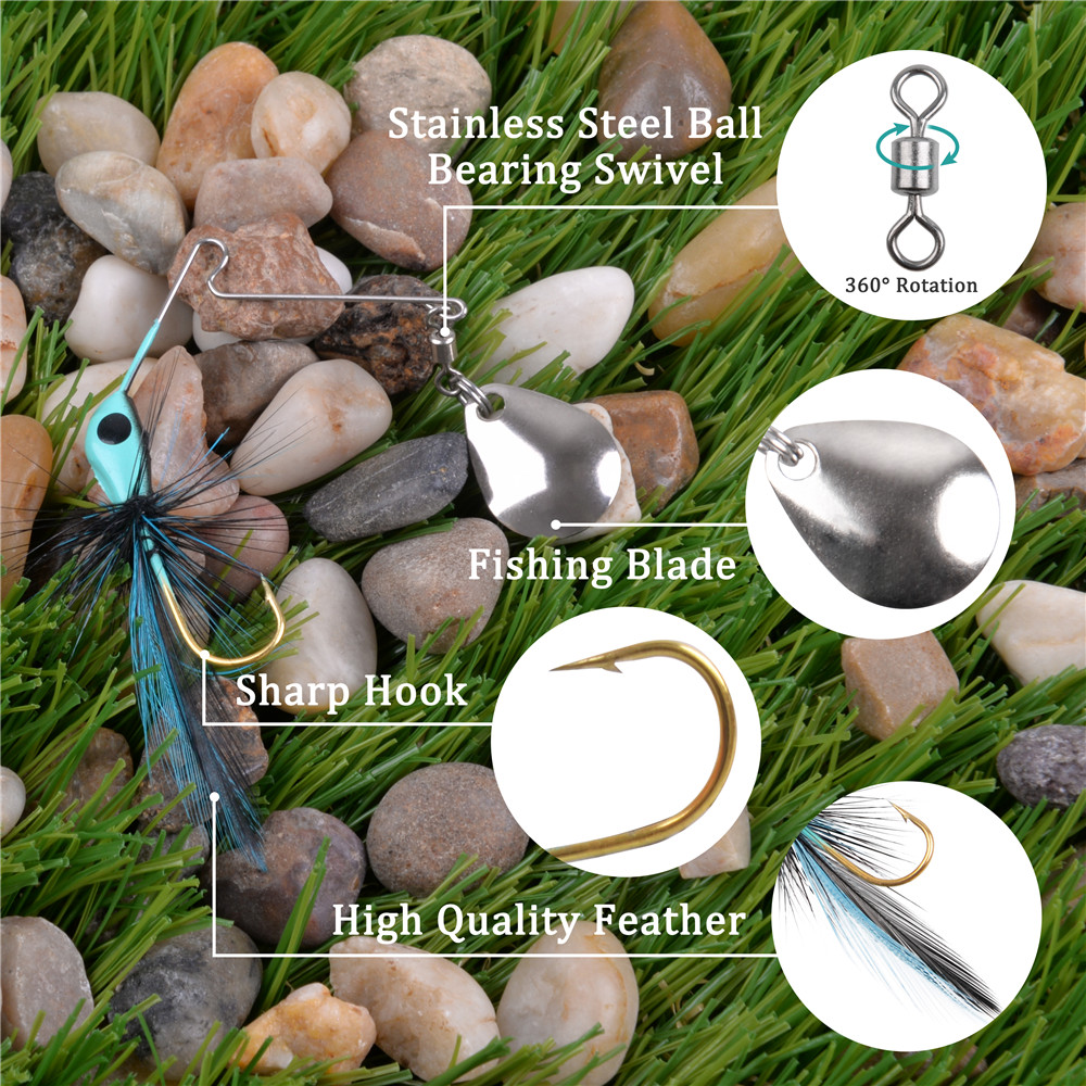 6 uds/12 Uds cebo giratorio se - Fishing Lure Spinnerbait reseña y precio